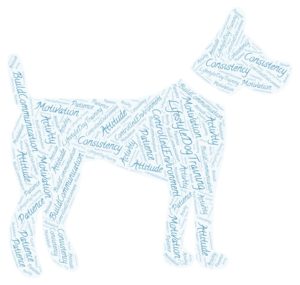 Word Cloud Art of a dog